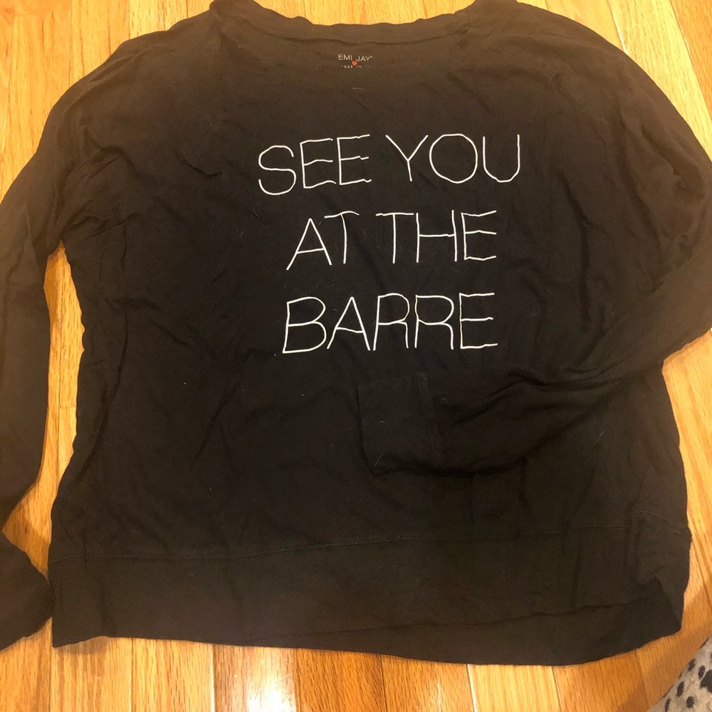 See you at the barre long sleeve top